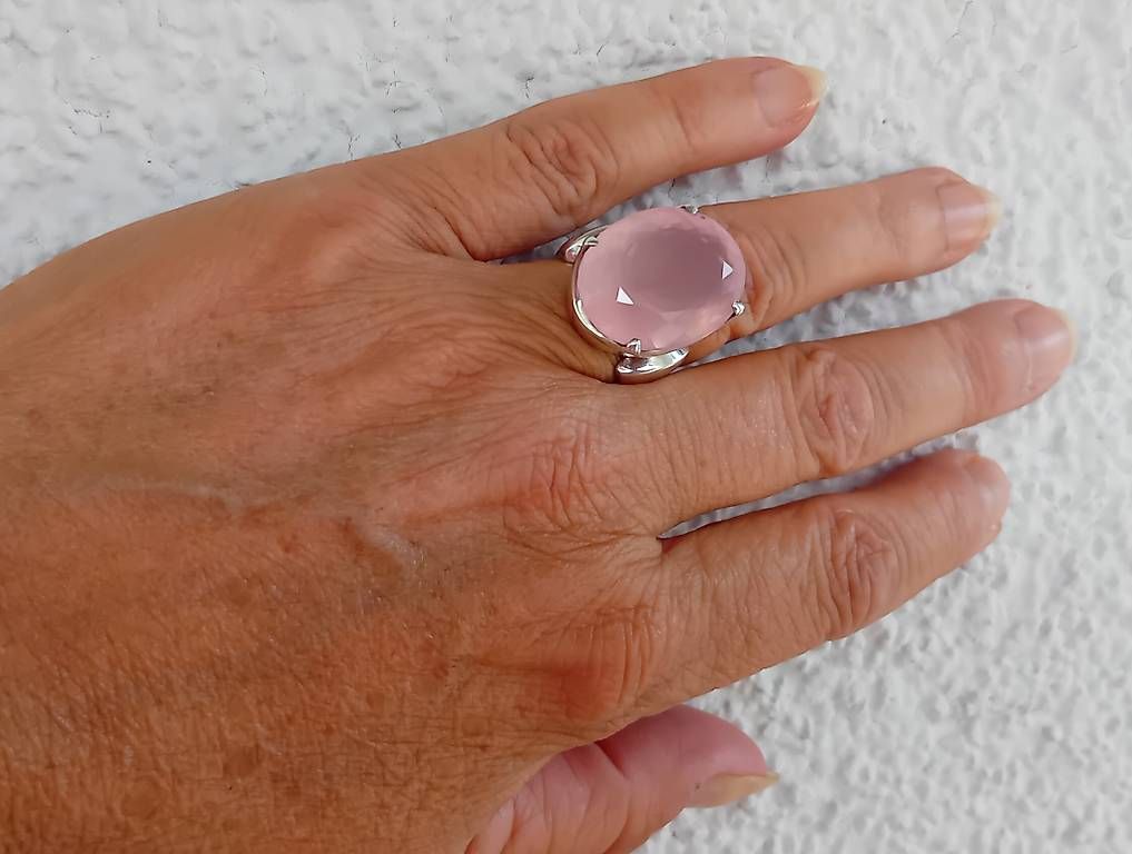 Ringe: Ring Silber Rosenquarz – Gebraucht aus Stans von wer_fd5f 4