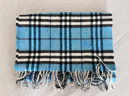 Burberry Wool Blue Scarf Original