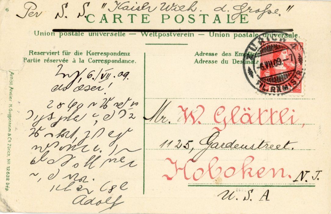 Cartoline postali: Küsnacht  ZH        um 1909 – Usato da Brig venduto da Valcards54 1