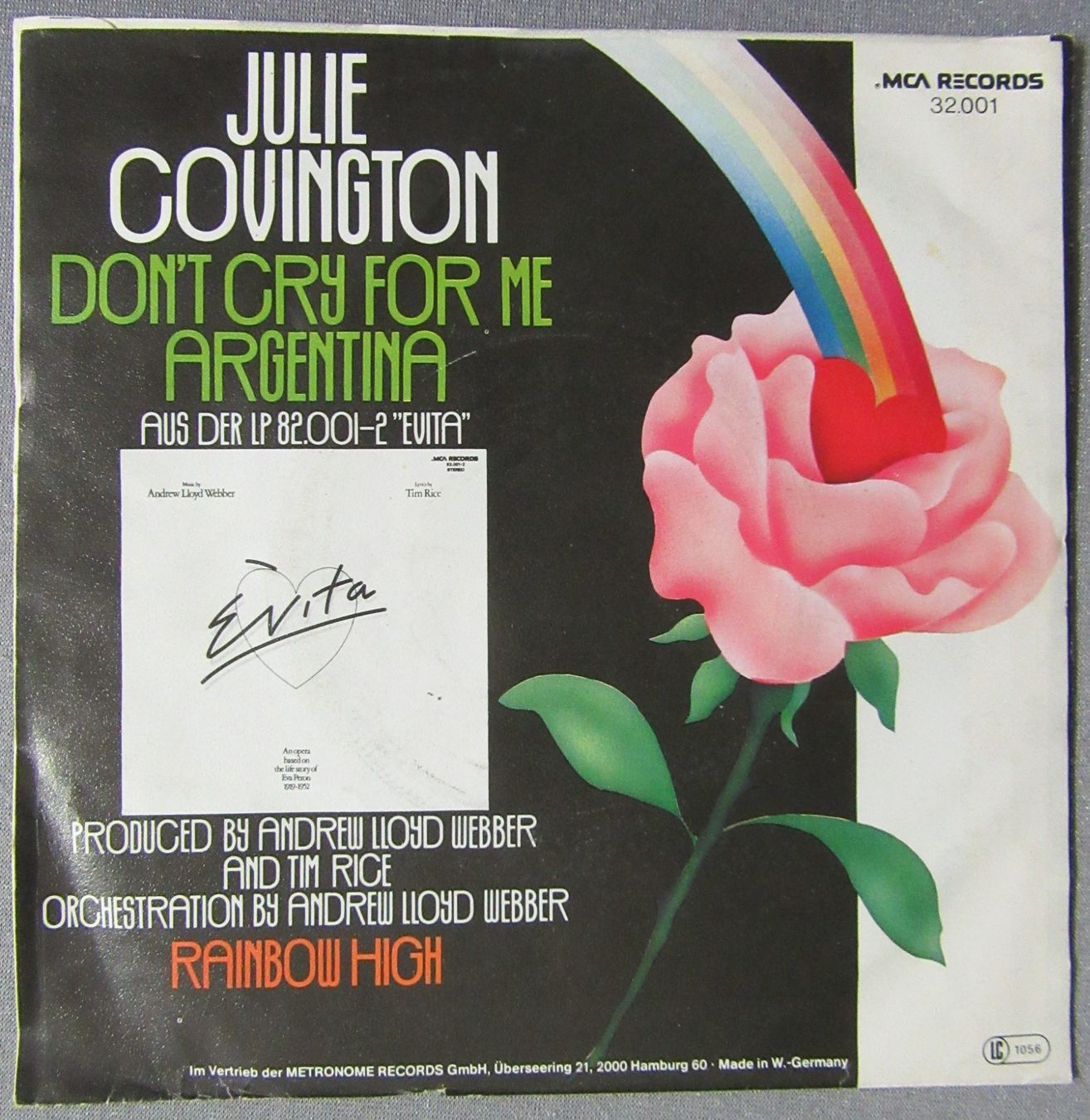Dischi in vinile: Julie Covington - Don't cry for me Argentina - Single – Usato da Auenstein venduto da Padabimbim 1