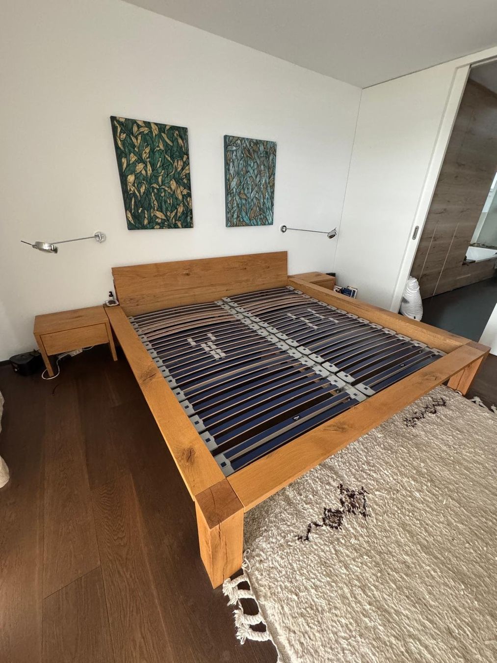 Letti: 🔥Schönes grosses Doppel-Bett aus Eiche 2.37x2.25m – Usato da Nottwil venduto da Gorillale 1