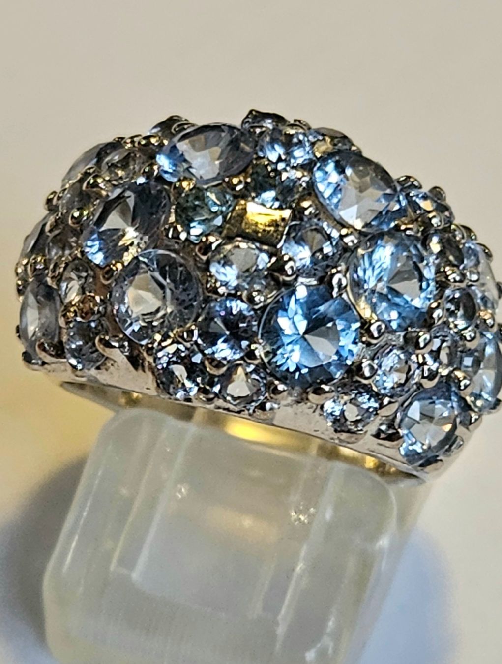 Ringe: Ring Silber mit blauen Topas EdelSteinen Grösse 52 – Neu (gemäss Beschreibung) aus Zürich von adriben