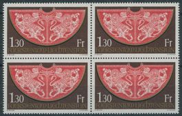 FL - 1975 - Reichskleinodien II - Viererblock - postfrisch**