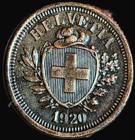 SCHWEIZ 1 RAPPEN 1920 -VORZ. *RAR*