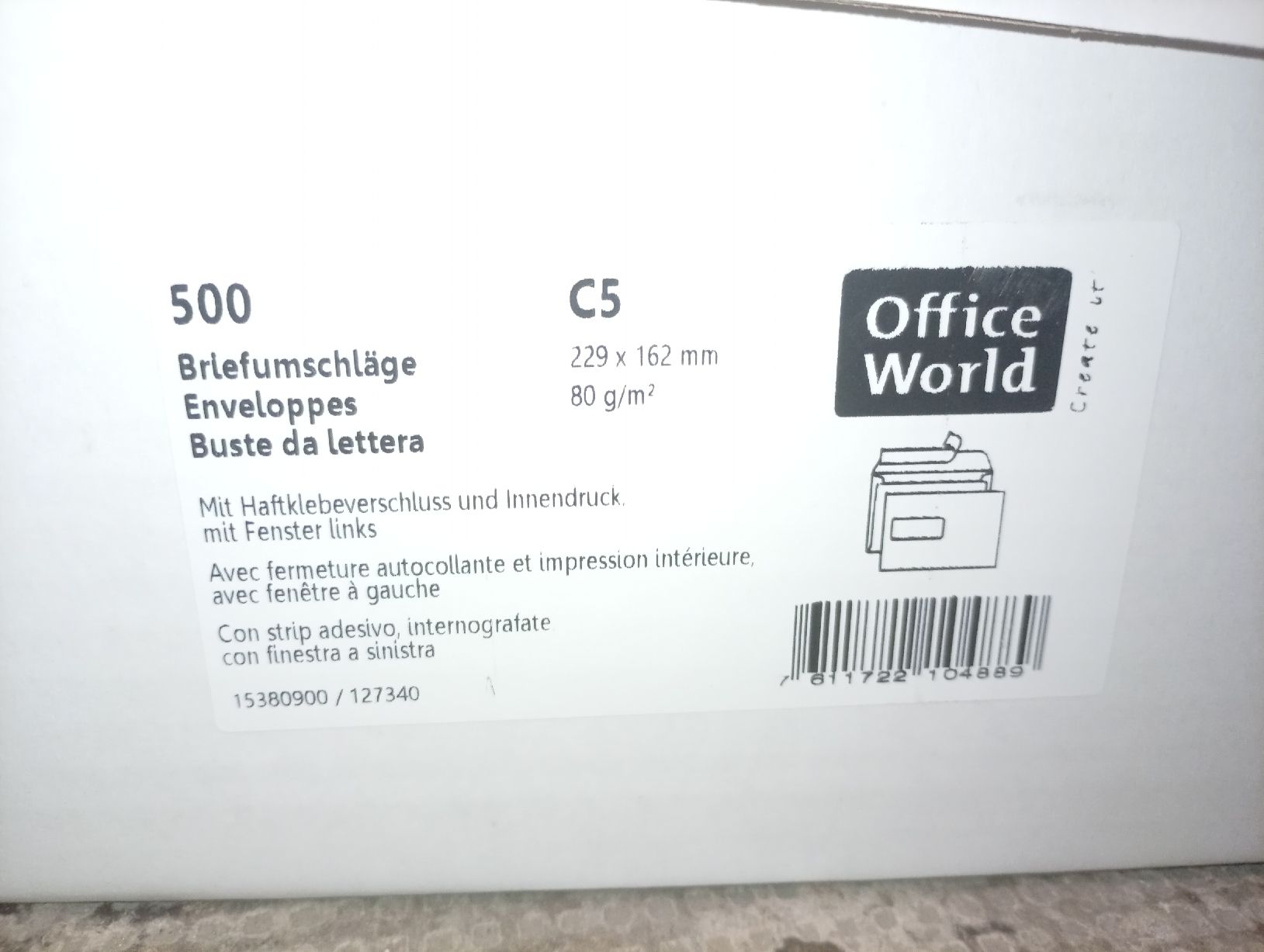 Buste & buste per spedizione: Couvert C5 1500 Stk – Nuovo e nell'imballaggio originale da Uster venduto da Loro_ 2