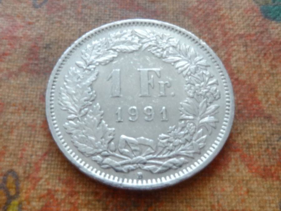 Toutes les monnaies: 1 Fr. 1991 – D'occasion à Romanel-sur-Lausanne par Swift13