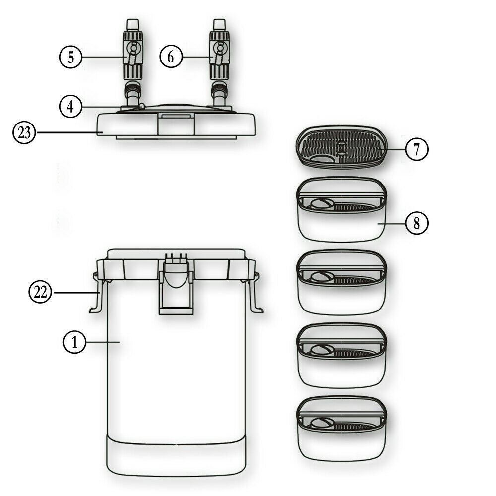 Filter: SunSun HW-505A Aquarium Außenfilter – Neu und originalverpackt aus Bottighofen von zaap 3