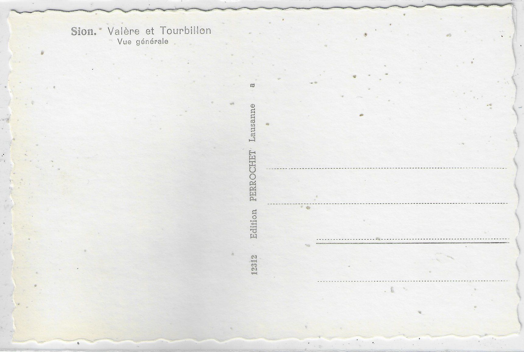 Cartoline postali: Sion - Valere et Tourbillon - Vue generale – Usato da Ettingen venduto da Kartenplanet 1