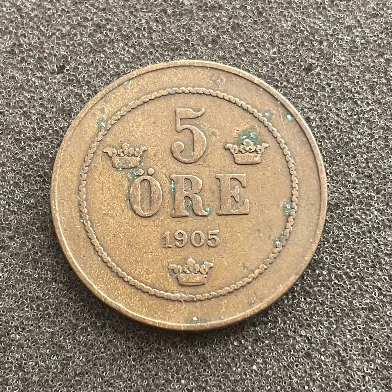Tutti le monete: 5 Öre Schweden 1905 – Usato da Reitnau venduto da tb-muenzen 1