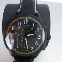 Tissot Herren Chronograph Lederarmband Schwarz Top
