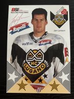 Jan Larsson HC Lugano Autogrammkarte, Top Zustand!