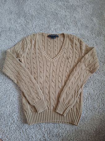 Pull Ralph Lauren Sport torsadé beige taille S 