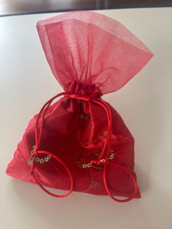 Geschenk-/Schmucksäckli mit Pailletten 23x16 cm
