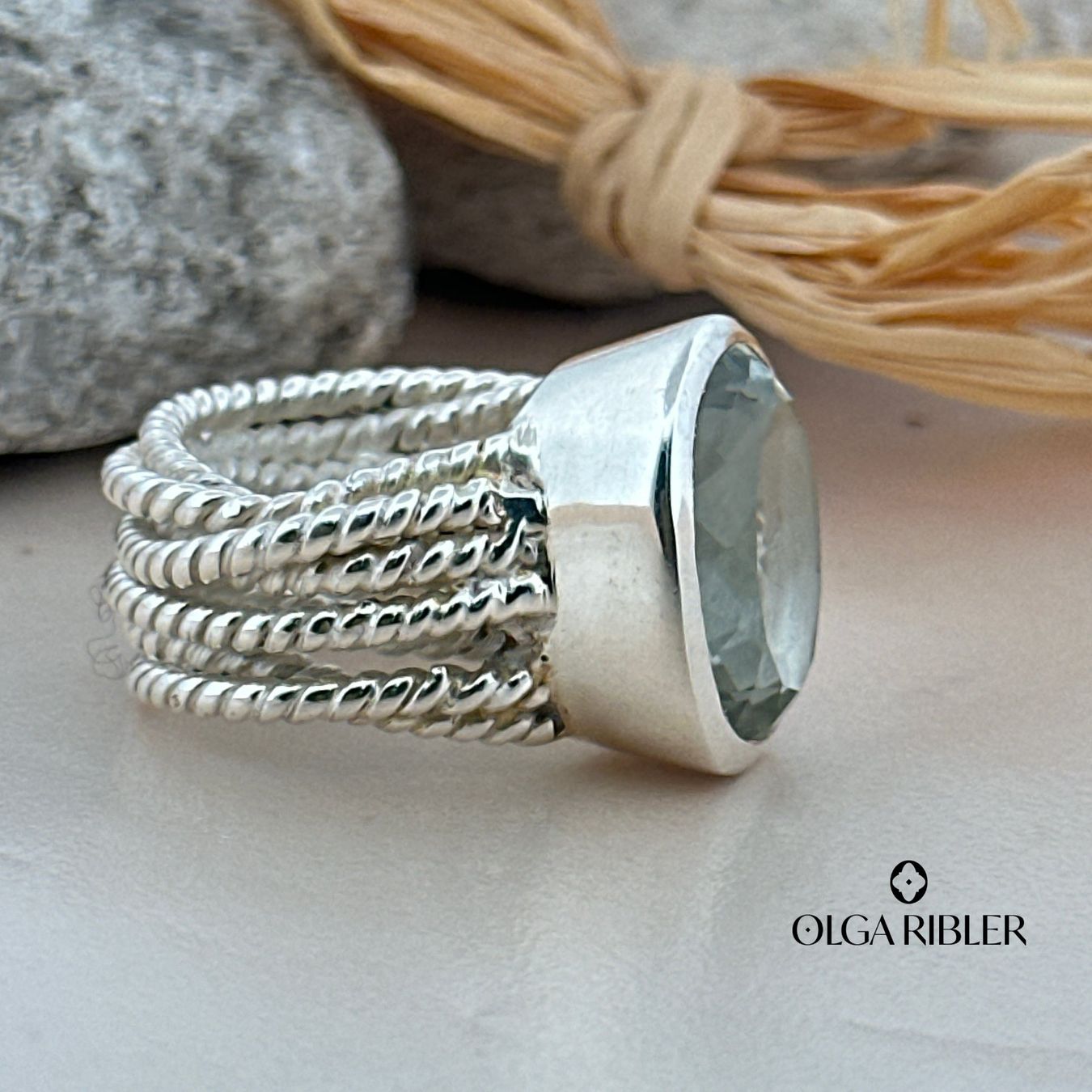 Olga Ribler Ringe: Spaghetti-Ring mit grünem Amethyste Gr 52 – Neu (gemäss Beschreibung) aus Luzern von byolgaribleroutlet 5