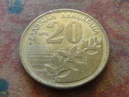 GRECE  20  Drachmes  1990
