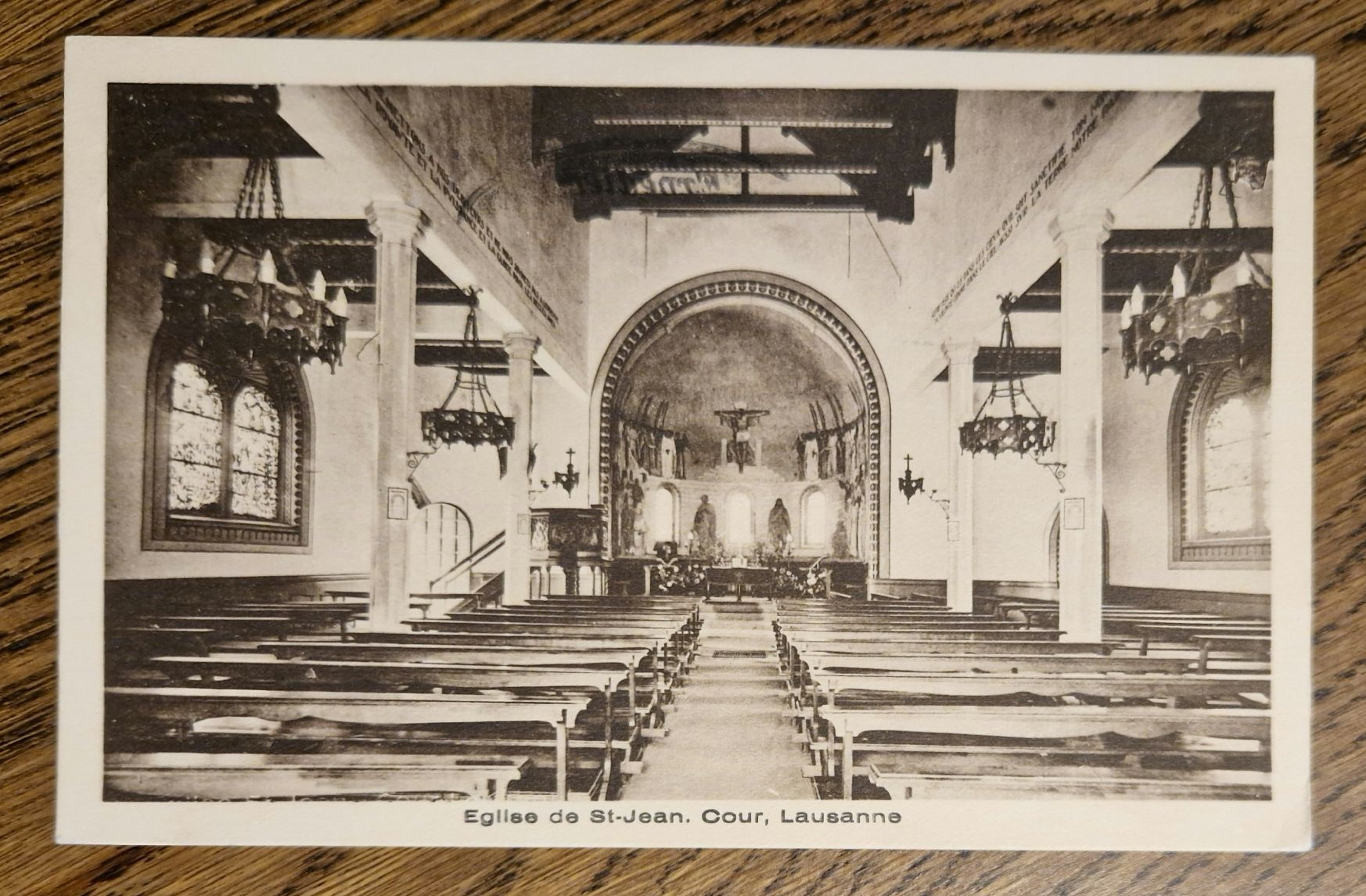 Cartoline postali: Eglise Cour 1934 à Dr. Borel, Com. restauration E à Pampigny – Usato da Ebikon venduto da Donar50