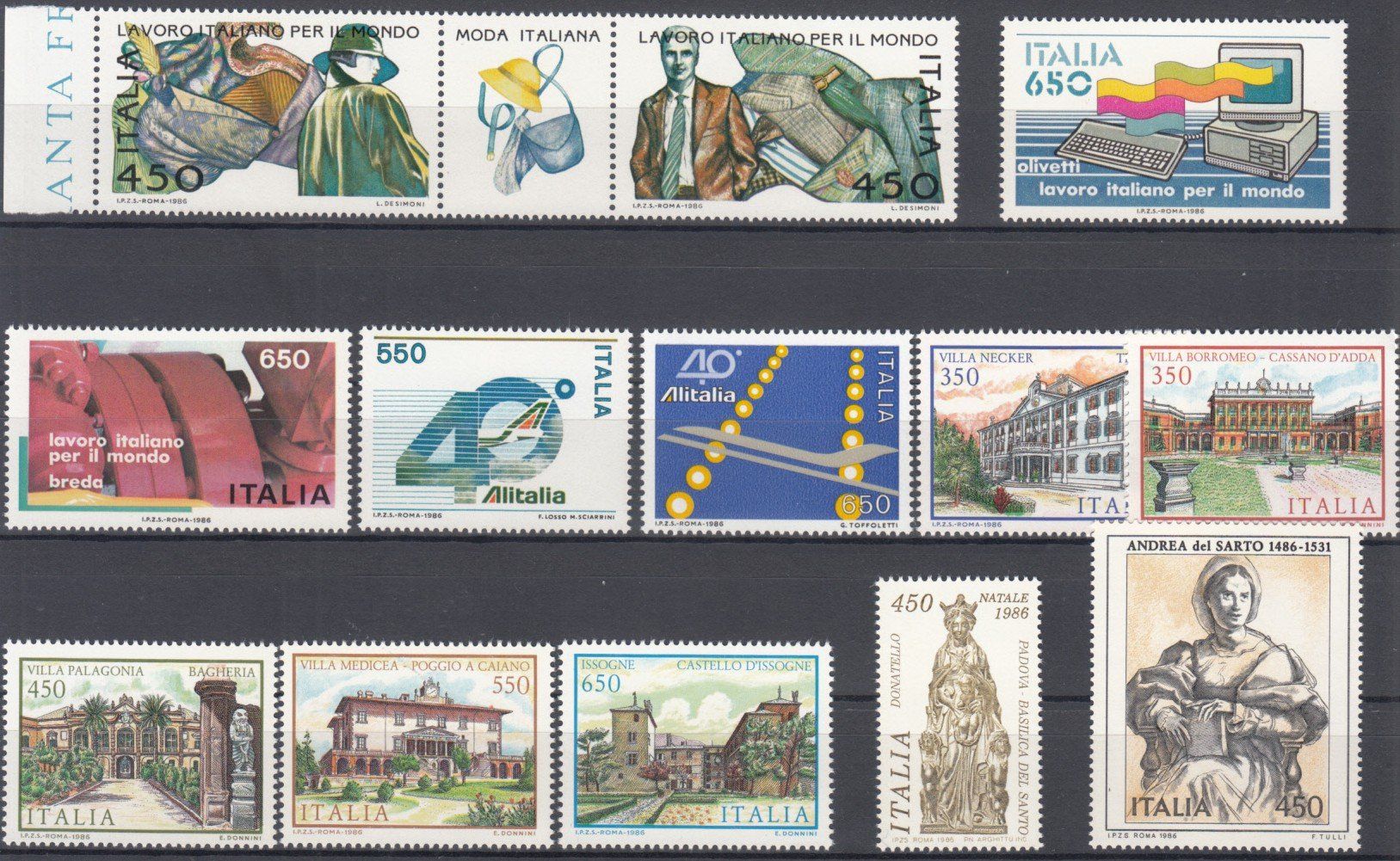 Tutti i francobolli: Italien 1986 postfrisch – Usato da Bürglen TG venduto da StampGraf 3