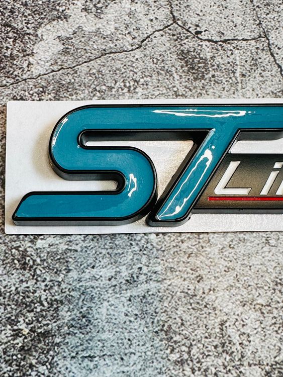 Ford St Line Emblem Logo Schriftzug Blau Schwarz Aus Metall Kaufen