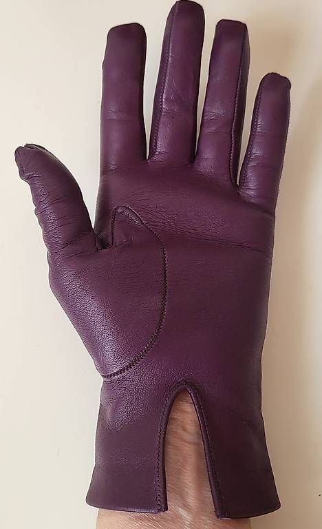 Handschuhe & Handstulpen: Lederhandschuhe violett Gr. S/M – Gebraucht aus Duggingen von lot-of-fun 2