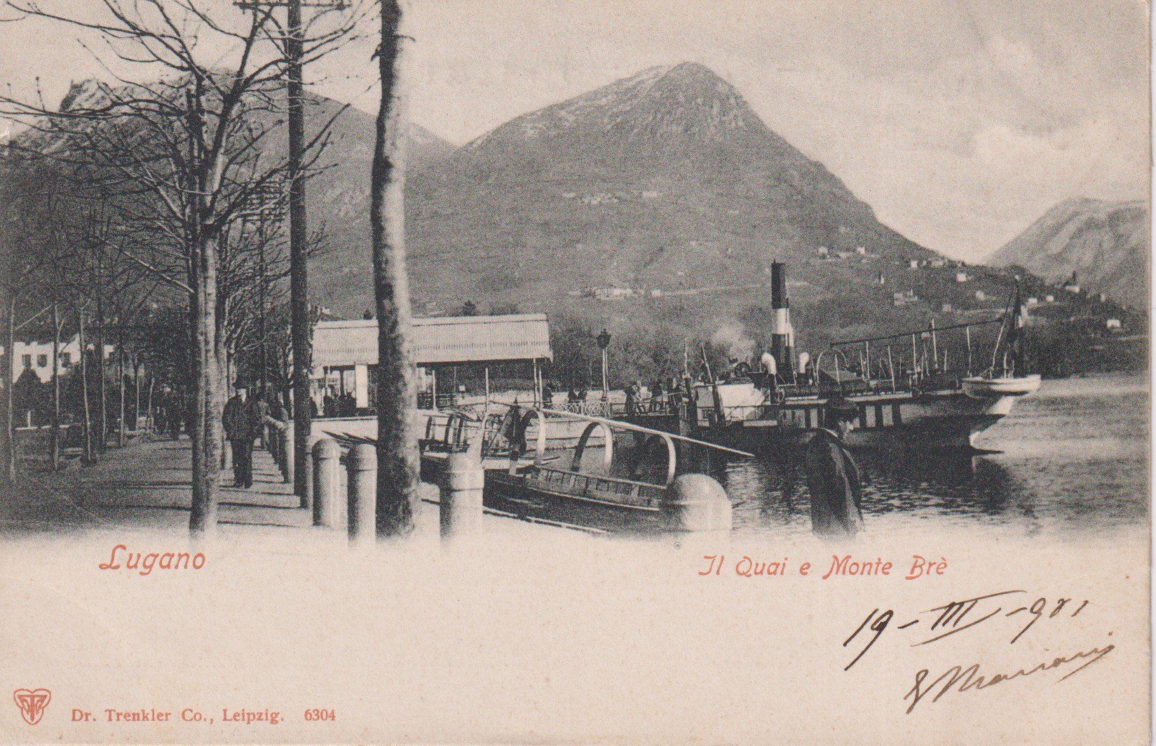 Cartoline postali: AK Lugano, il Quai e Monte Brè, 1901 – Usato da Riva San Vitale venduto da MAR-NAPO