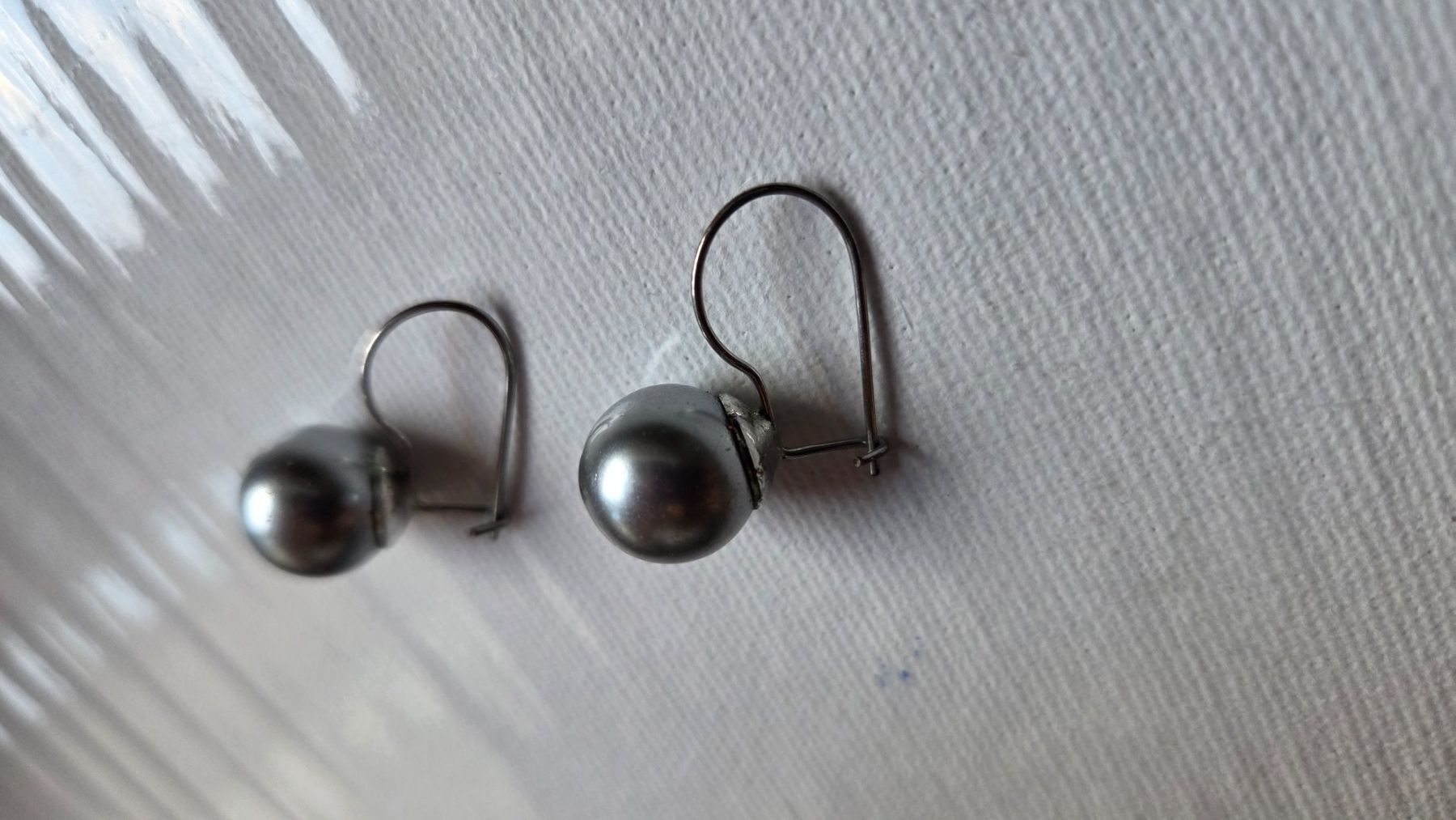Orecchini pendenti & Orecchini a lobo: Ohrringe Ohrhänger Modeschmuck Perlen Style grau – Usato da Weggis venduto da Leeclipse 1