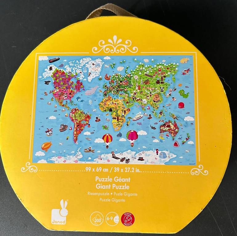 Puzzles: Valisette Puzzle géant 300 pièces Janod Carte du monde – Gebraucht aus Petit-Lancy von vaj_1213 1