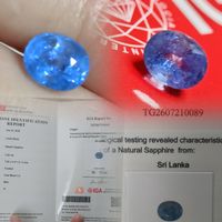 3.50 Karat Ceylon Saphir Sapphire mit IGA ZERTIFIKAT heated