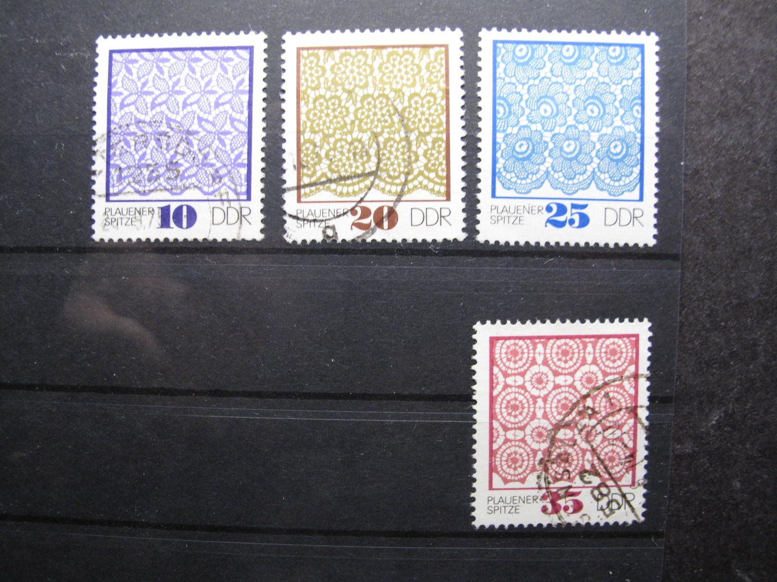 Tutti i francobolli: DDR 1974 Plauener Spitze gest – Usato da Wil SG venduto da fva01