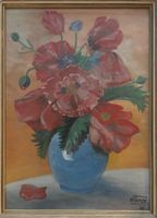 WK TUMPP. Stilleben (Nachkriegsjahr 1946)  - Aquarell