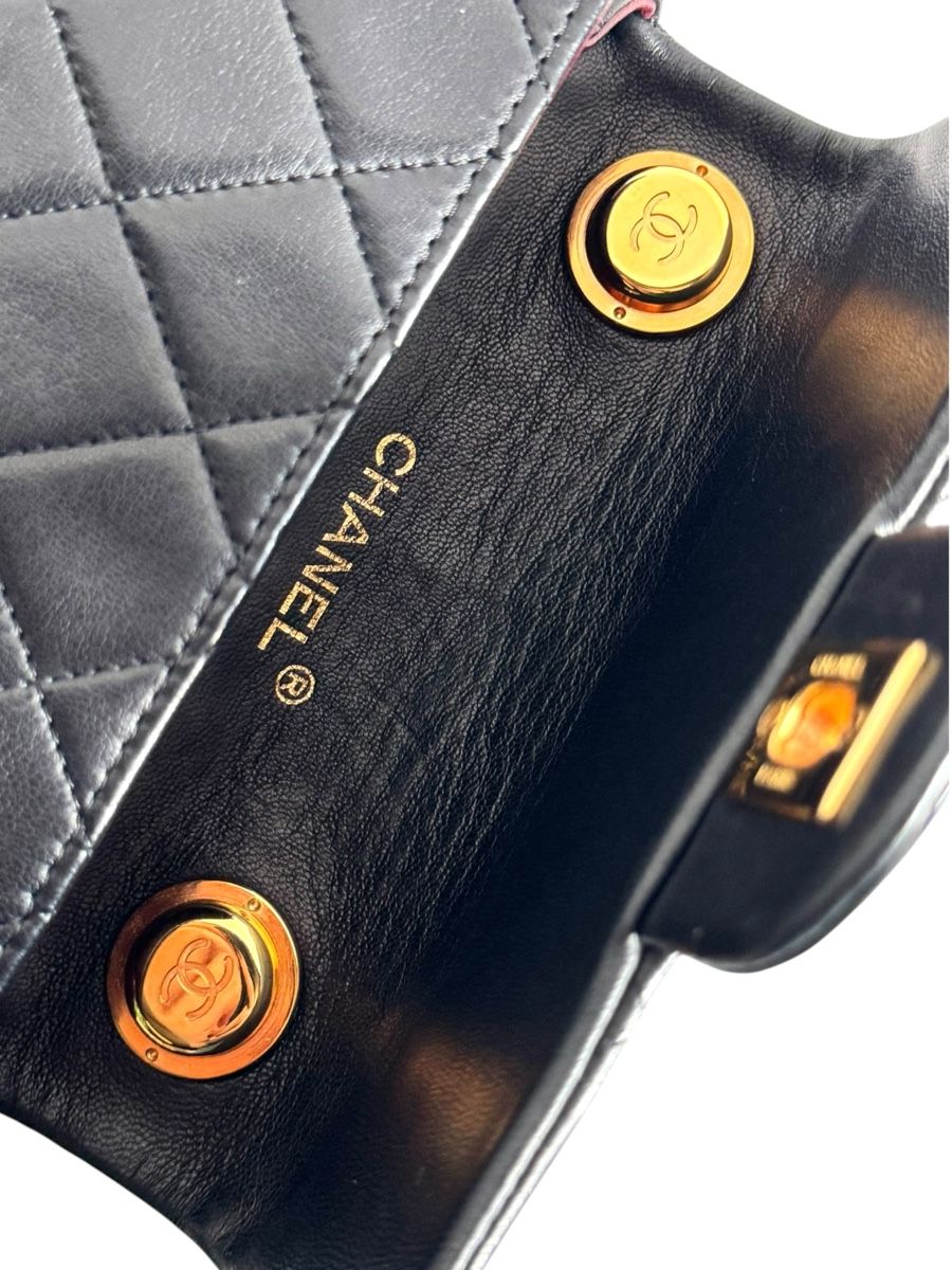 Chanel Borse da donna: CHANEL Lambskin Mini Flap Chain Handle Bag Tasche – Usato da Kriens venduto da hannaandkiko 7