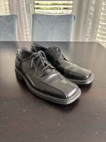 Schuhe Herren Grösse 41 schwarz Leder Schnürung