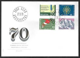 FDC Serie 486-489 seltene Marken-Reihenfolge ET 17.9.1970