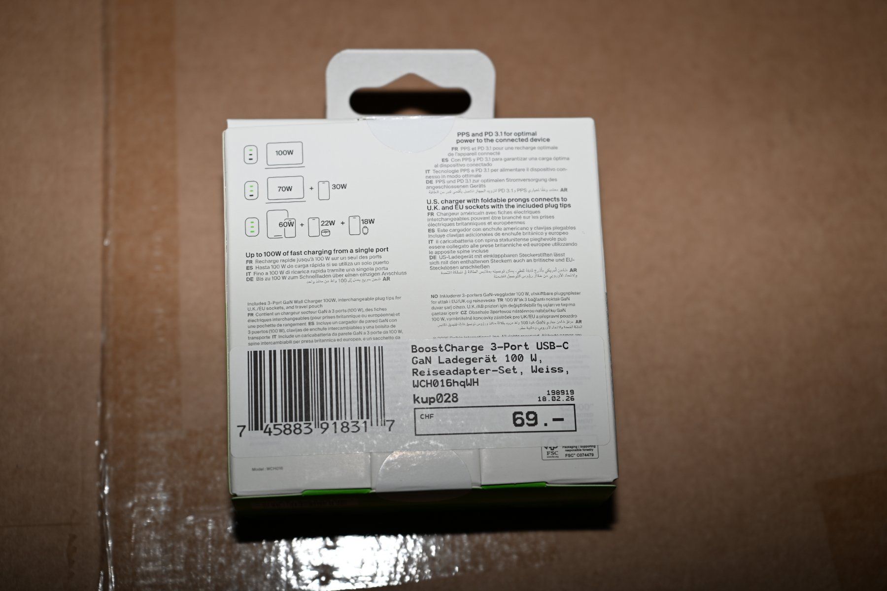 Belkin Caricabatterie: BELKIN BoostCharge 100 W USB-C – Nuovo (secondo la descrizione) da Zürich venduto da Verkaufen-Schweiz 2