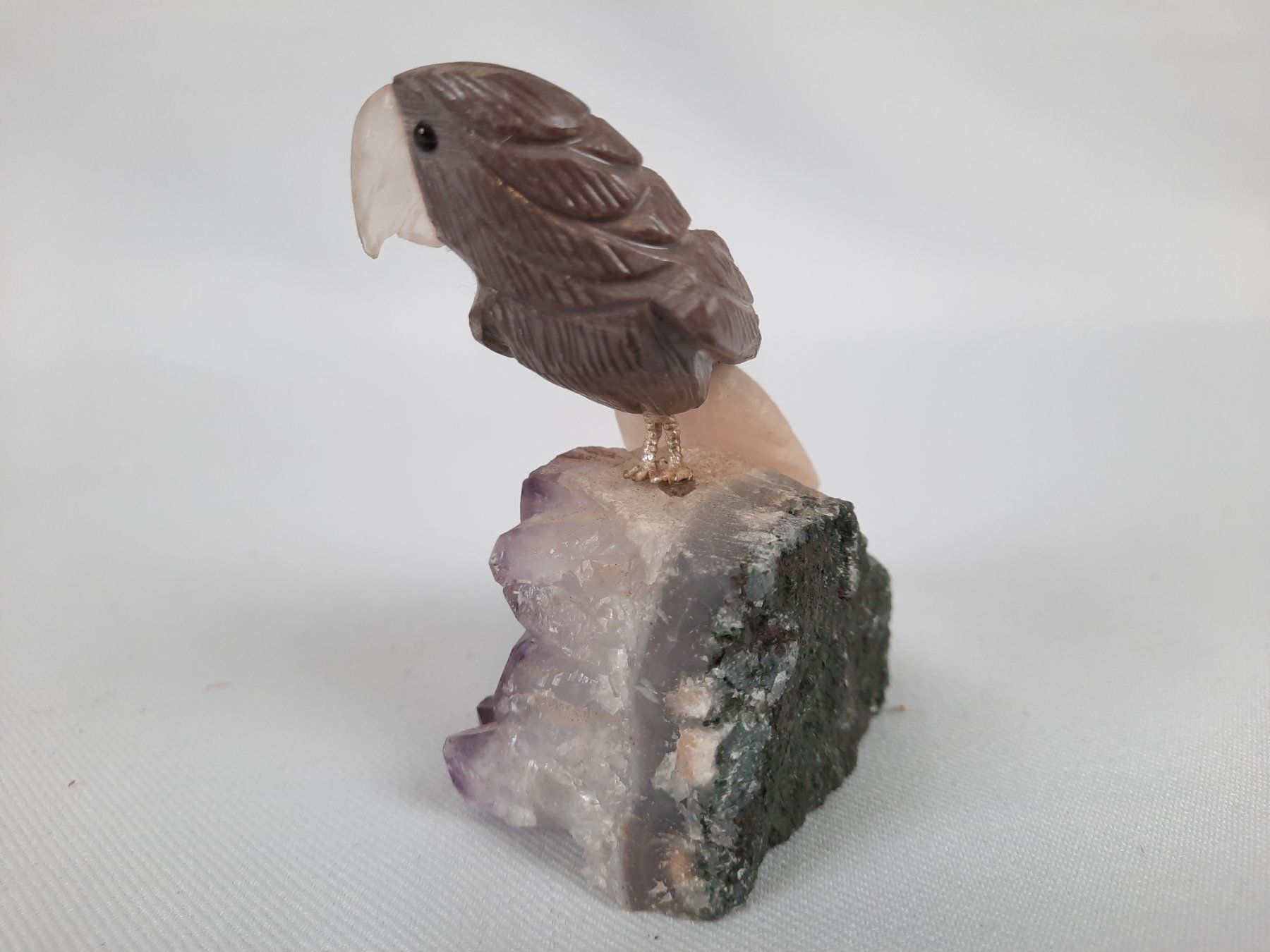 Minerali & Pietre curative: 2 Amethysten mit Vögeln – Usato da Beinwil am See venduto da Restwert_Beinwil 4