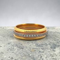 Edelstahl  Ring Set Grösse 52