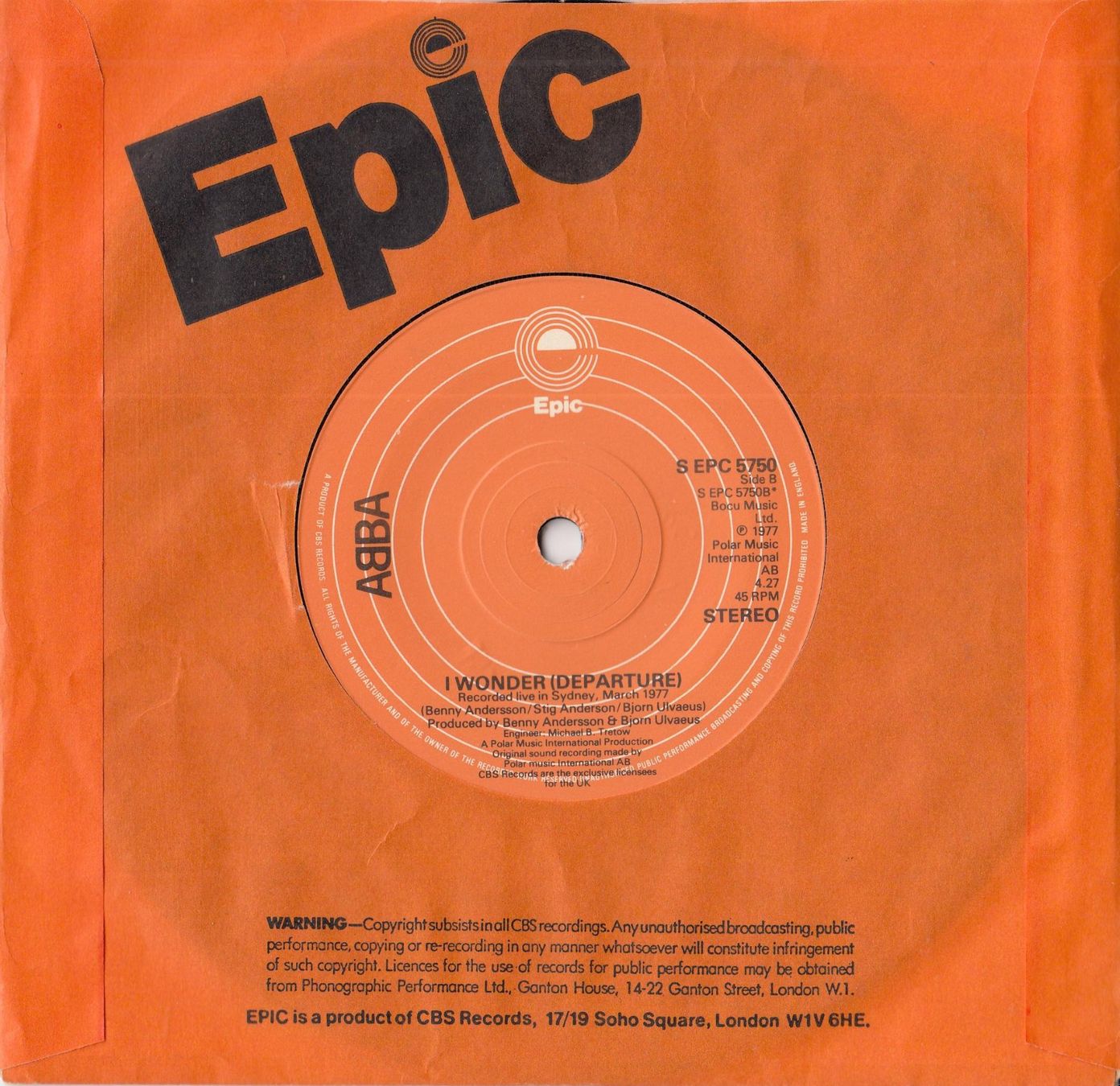 Schallplatten: Abba Vinyl Single 5 Stuck – Gebraucht aus Volketswil von Abcrecords 7