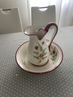 Waschkrug….Waschschüssel….mit Blumemmotiv