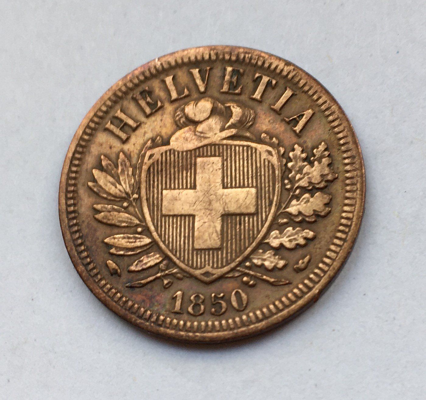 Tutti le monete: 1850 2 Rappen -unz – Usato da Kirchberg SG venduto da Z-Collection
