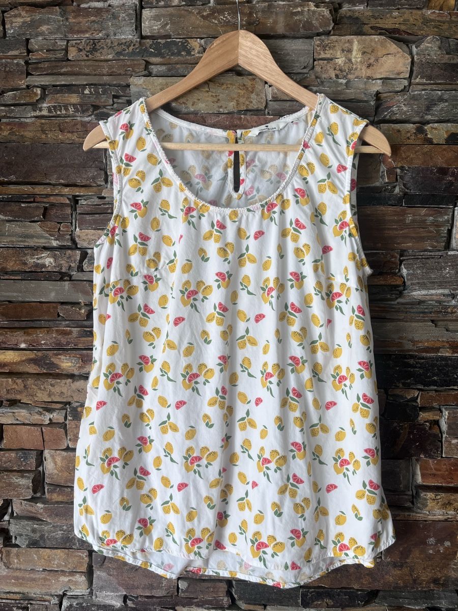 Blusen: Damen Top mit Zitronenmuster Grösse 40 – Gebraucht aus Winkel von Mandarinchen9