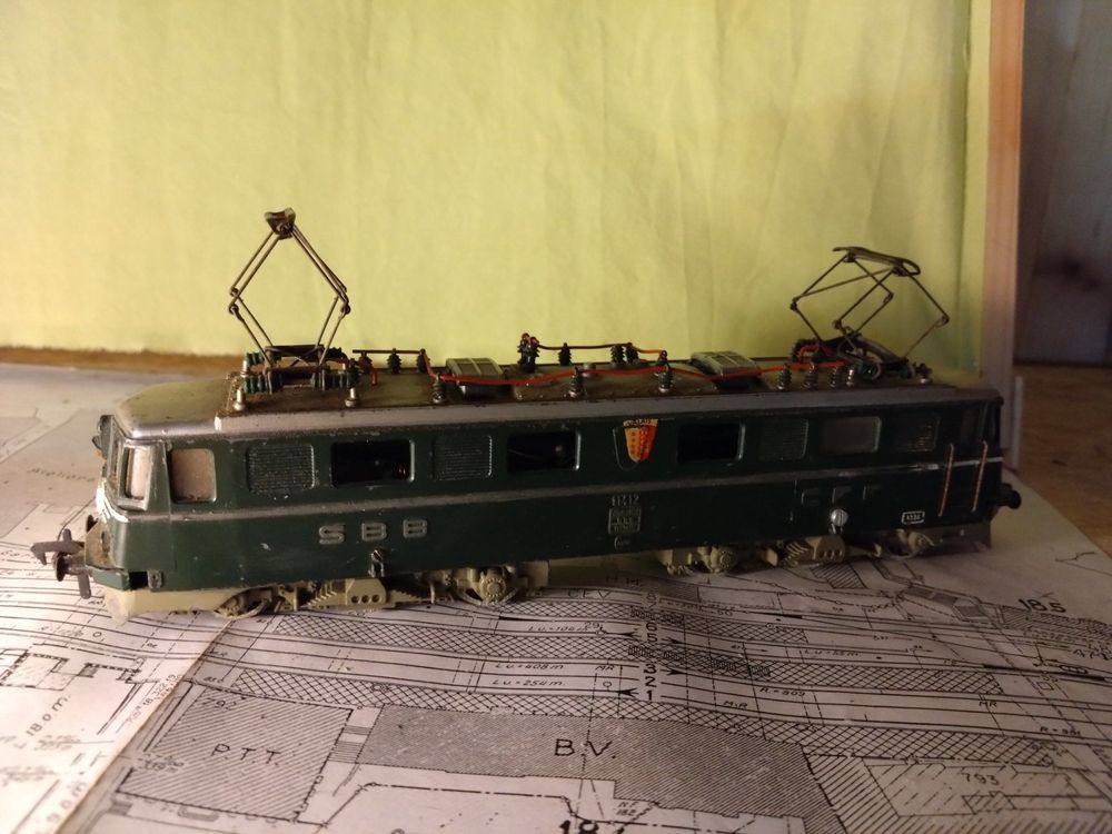 Locomotive Électrique De Manœuvre – Échelle 1/120 – Voie TT – Modèle 1334 (Occasion – Train Miniature)