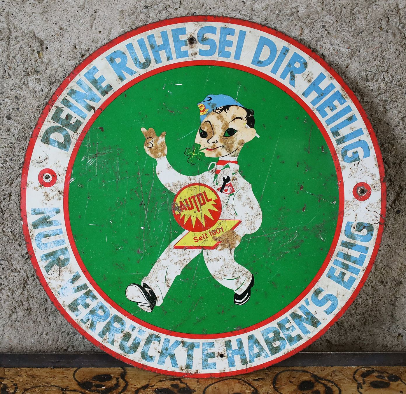Insegne: Blechschild "Autol" Deine Ruhe sei dir heilig... – Usato da Birrwil venduto da brandschatz_birrwil 2