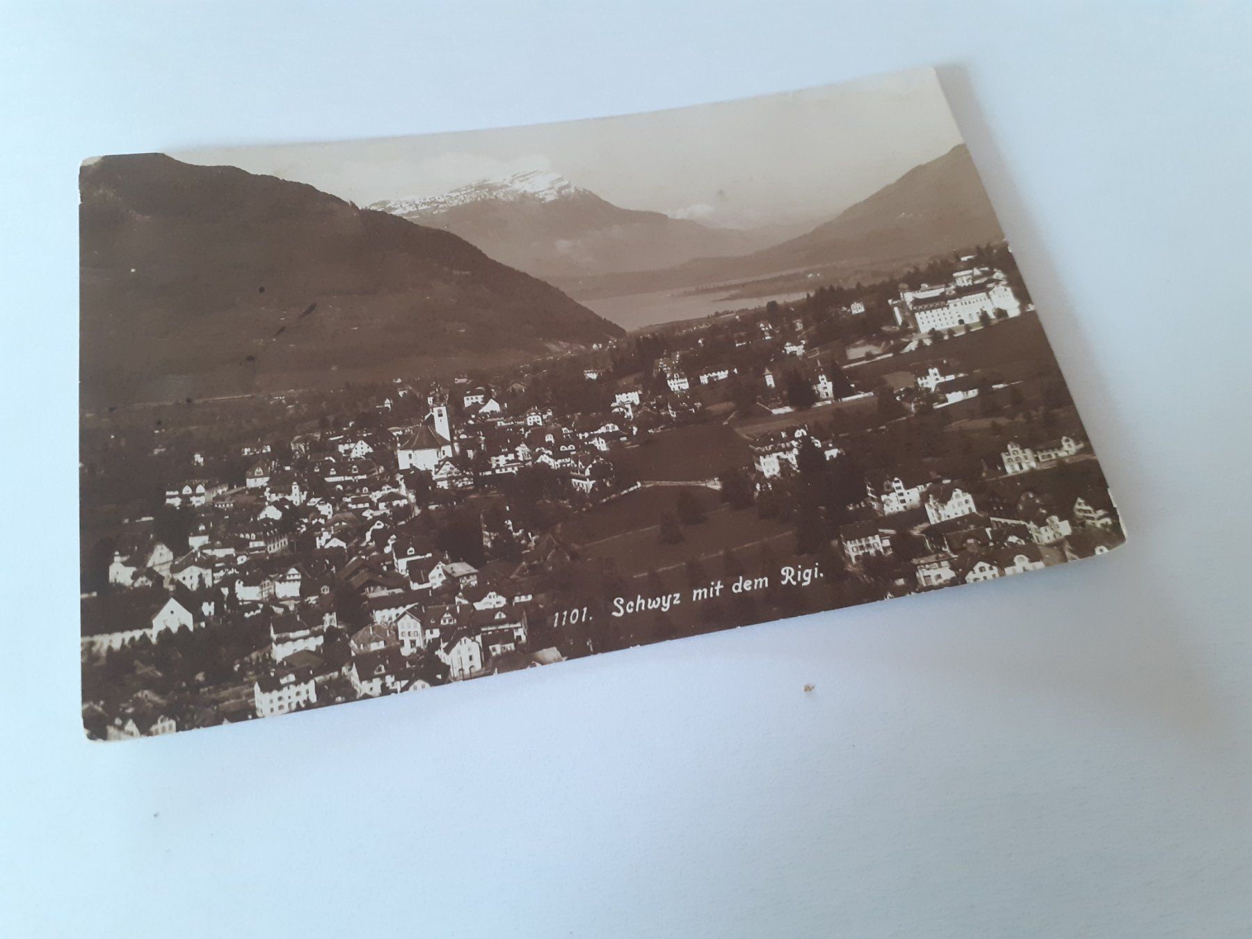 Cartoline postali: SCHWYZ mit dem RIGI - 1914 – Usato da Winterthur venduto da Ornyx7