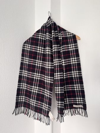 Burberry Schal Kaschmir kariert schwarz guter Zustand
