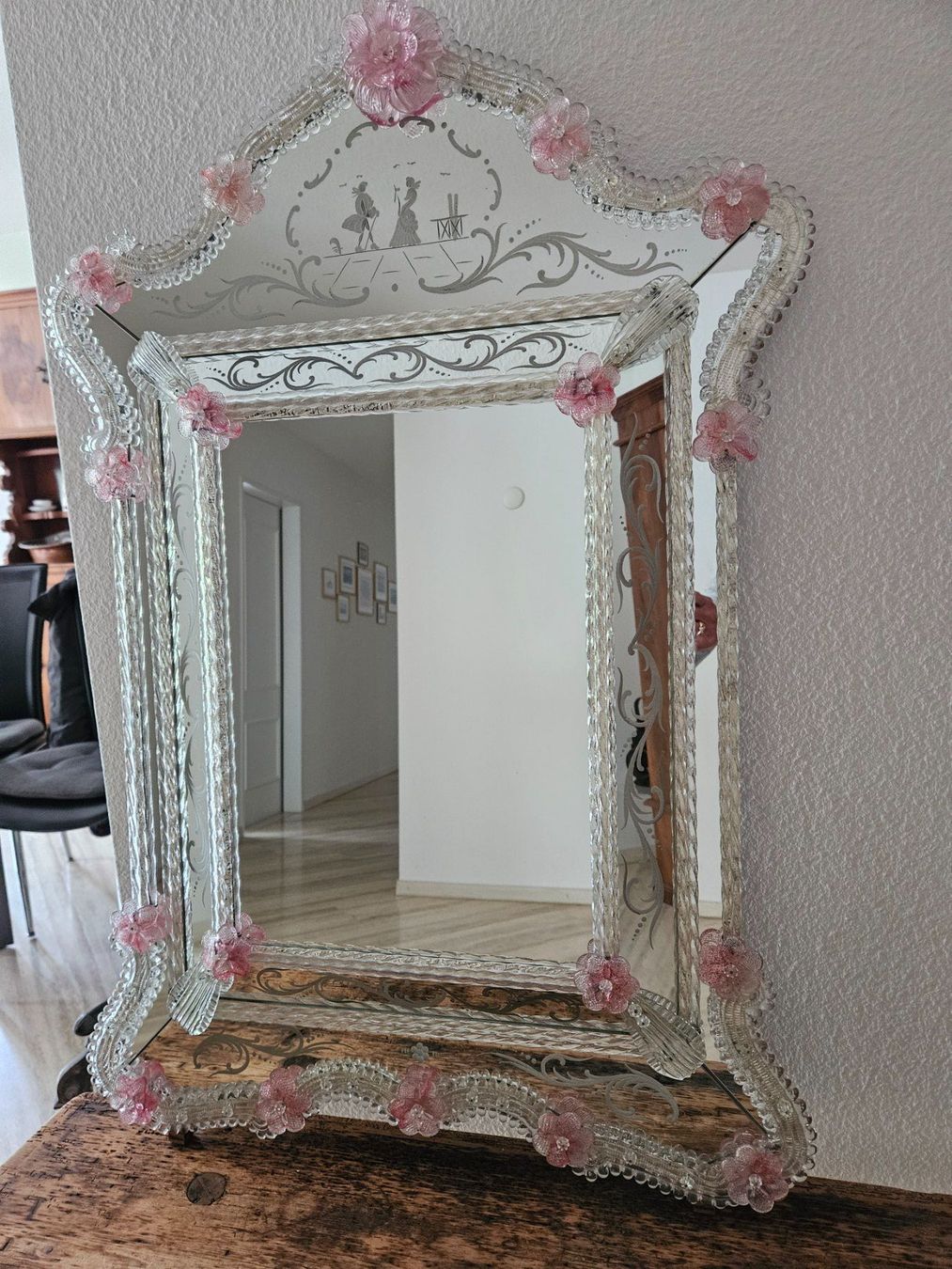 Murano Specchi: Grosser Murano Glas Spiegel – Usato da Oberrieden venduto da Sun-and-Sand