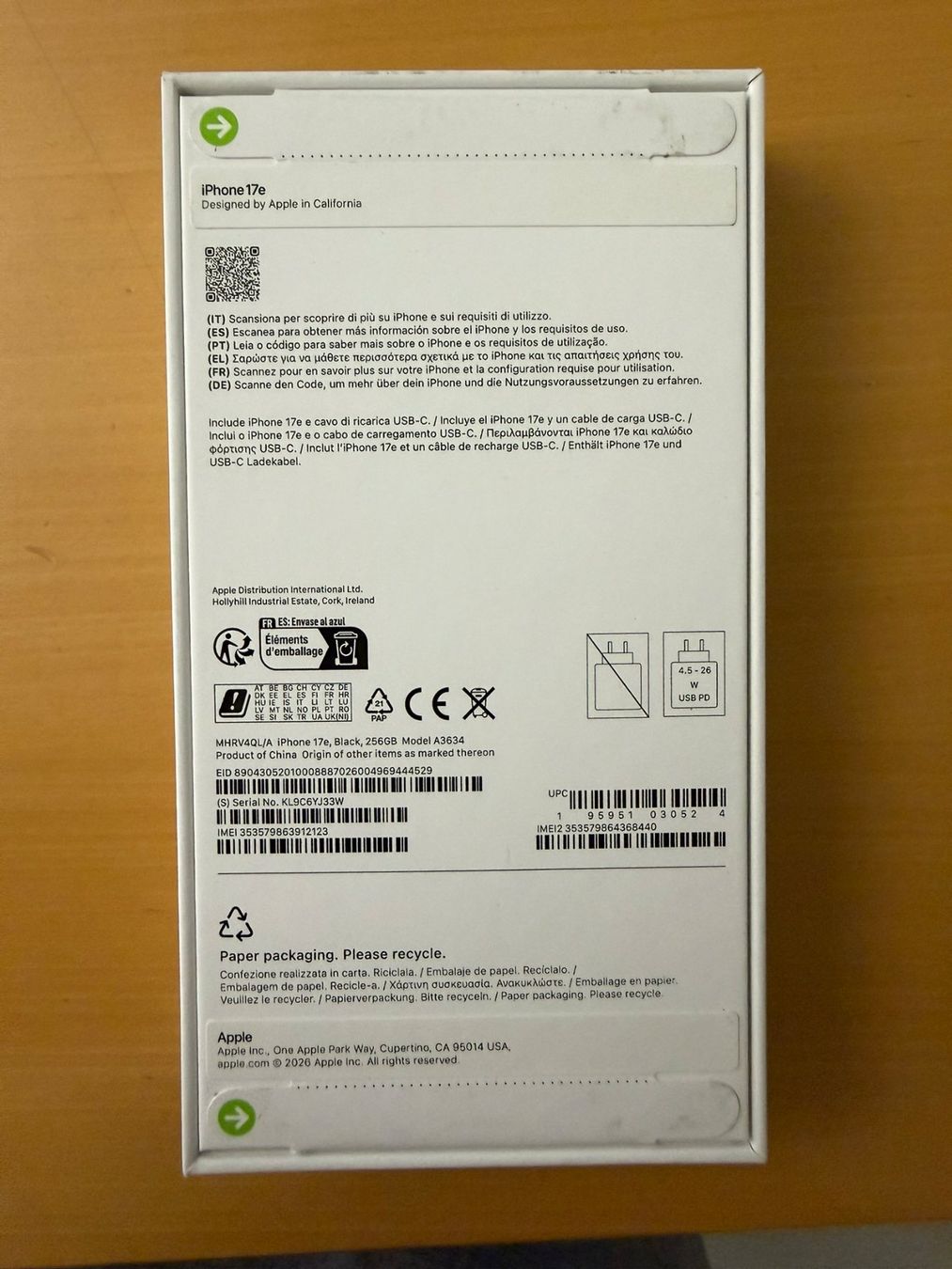 Apple Telefoni cellulari / Smartphones: iPhone 17e 256GB Black, ungeöffnet – Nuovo e nell'imballaggio originale da Burg AG venduto da AndiAG 1