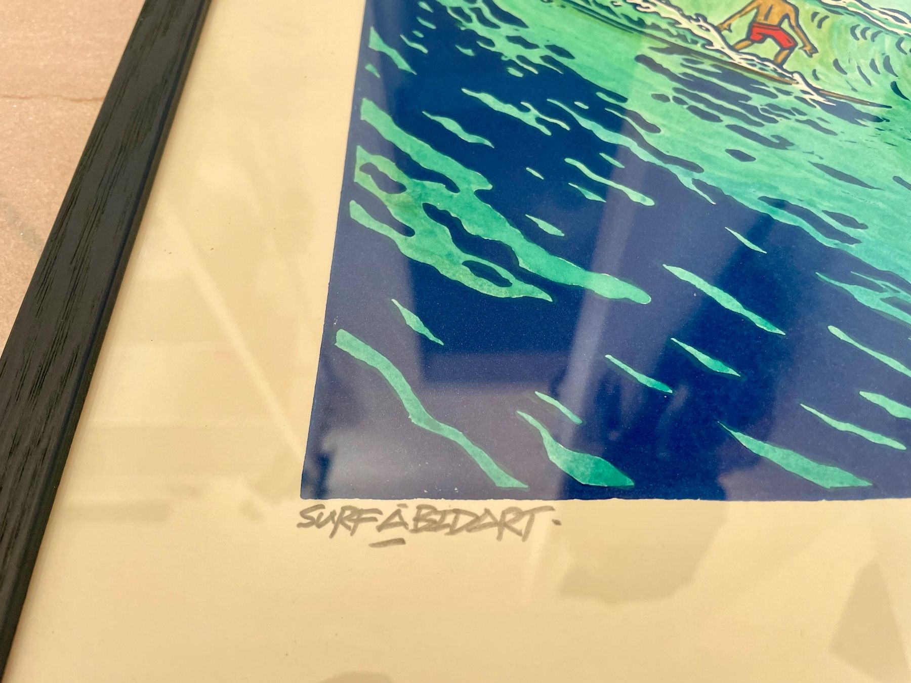Foto & Immagini: Original Stéphane Pirel - Surf à Bidart - Linolschnitte – Usato da Zürich venduto da molok78 2