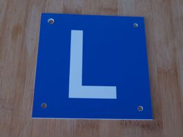 L Schild Lernfahrausweis, Lernfahrten 12x12cm
