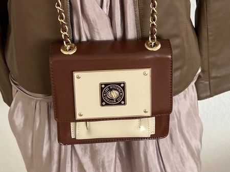 MOSCHINO Crossbody Umhängetasche Tasche Beige/Braun