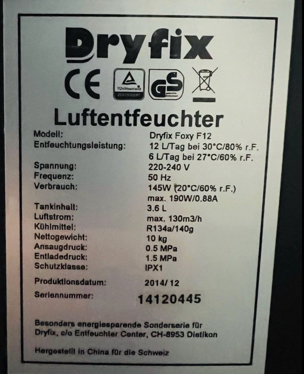Deumidificatori: Luftentfeuchter Dryfix – Usato da Basel venduto da Frenchie-Bulldog 2