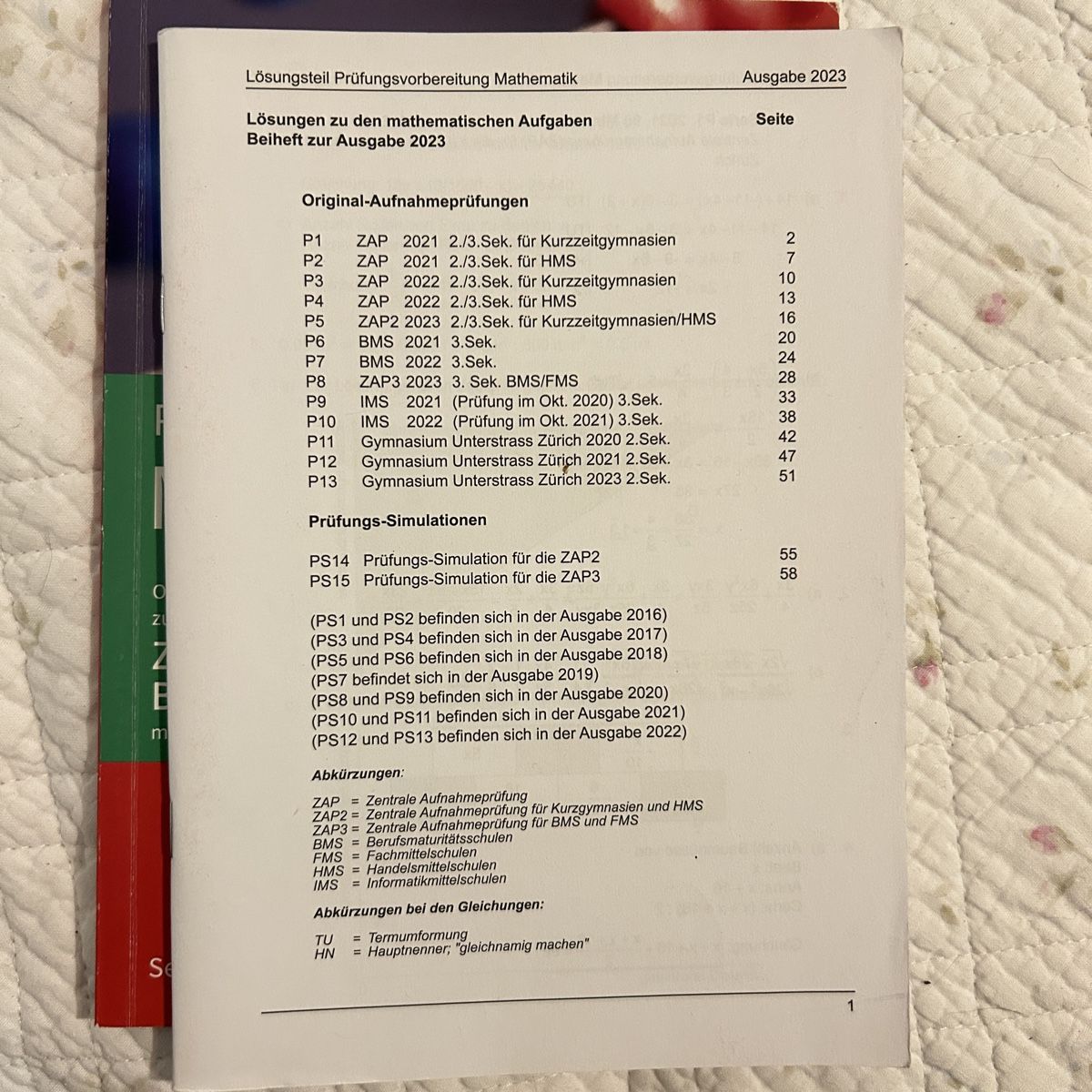 Libri: Mathematik Prüfungsvorbereitung Buch – Nuovo (secondo la descrizione) da Zürich venduto da hel_m6sl 1